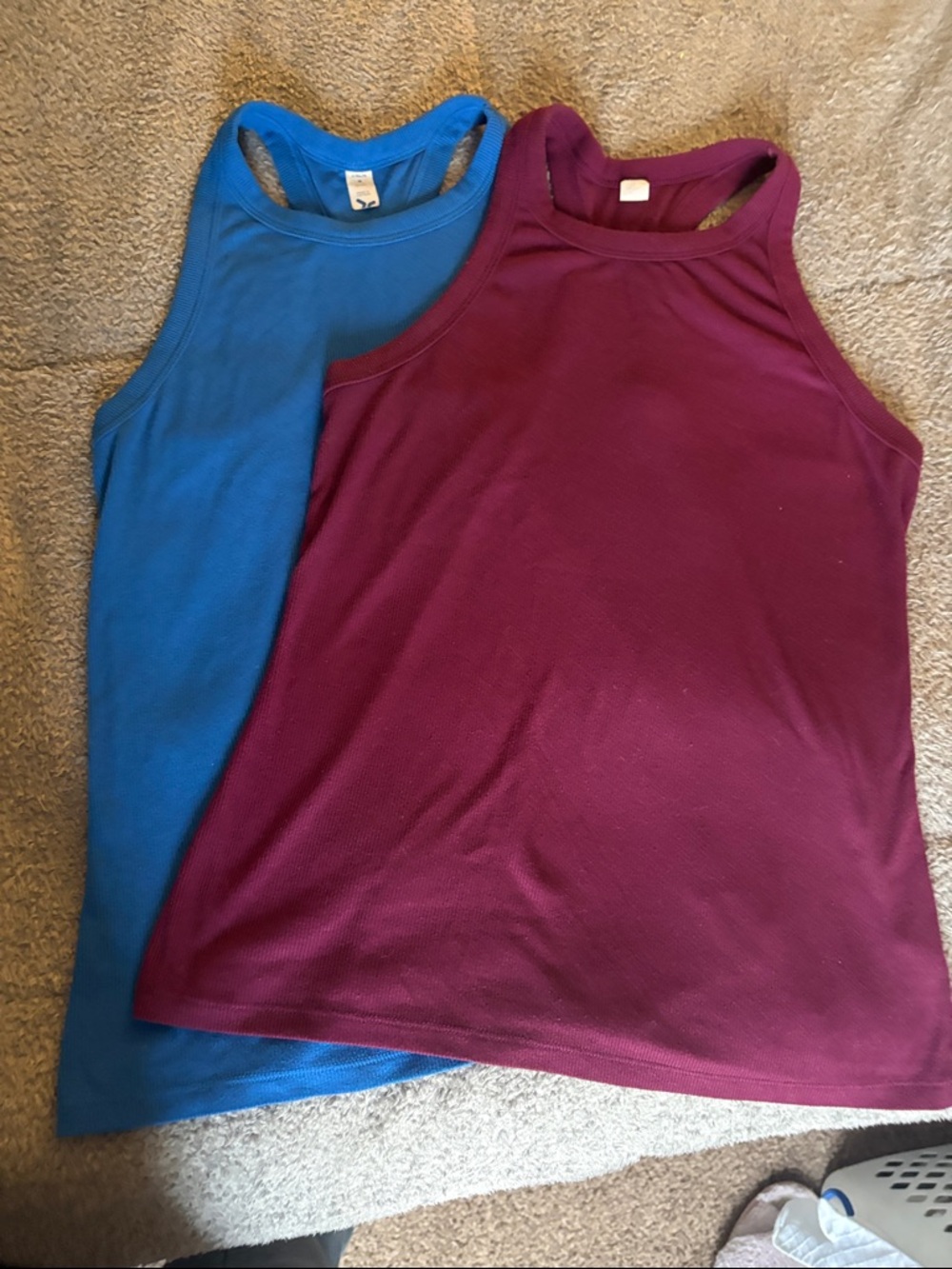 Old Navy Ultra-lite Go - dry Women’s Racerback Tank Top - Plum  and royal blue